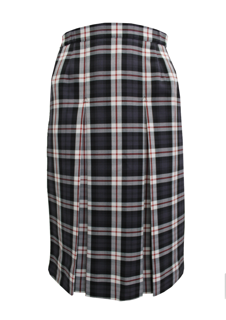 Makoura College Skirt Tartan - Grey/Red/White
